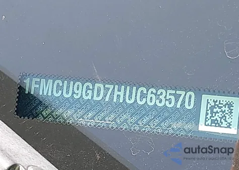 2017 Ford Escape Se из США, поврежденный, VIN 1FMCU9GD7HUC63570